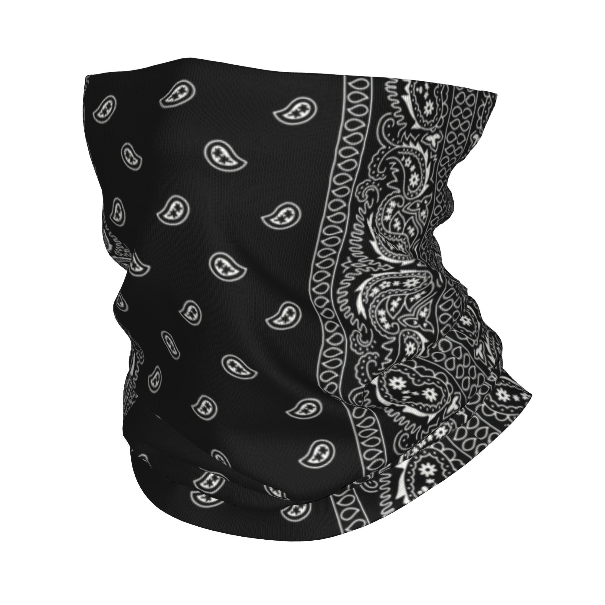 Bandana Blank White - Aangepaste zwart-wit Paisley Chicano Bandana stijl