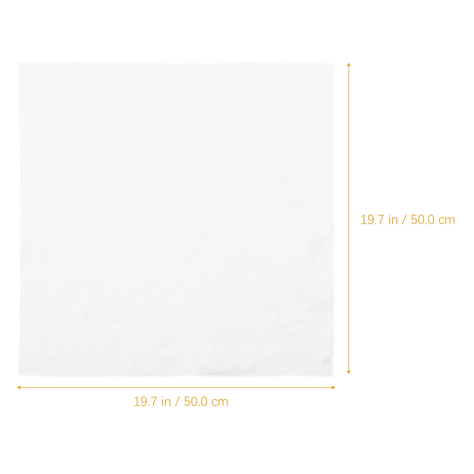 Witte katoenen zakdoek vierkan - Bandana Blank White recensie en prijs