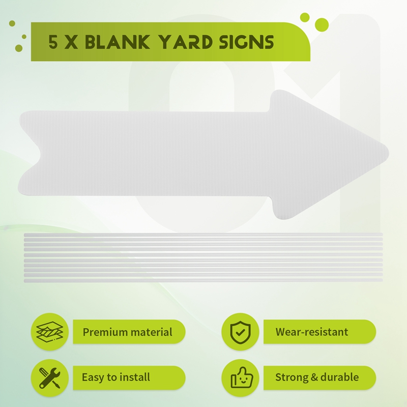 5-pack witte blanco huwelijksr - Yard Sign Blank recensie en prijs