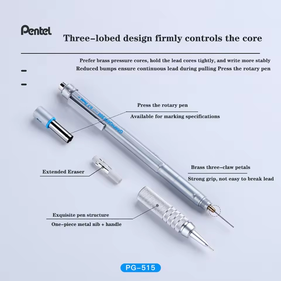 Pentel GraphGear 500 mechanisc - Pentel Pen Graphgear recensie en prijs
