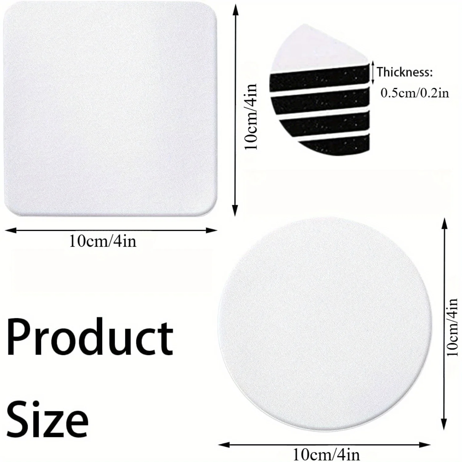 30/50 stuks vierkante en ronde - Coaster Sublimation Blank recensie en prijs
